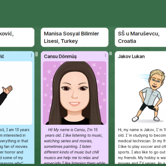 a screenshot of padlet, participants introducing themselves